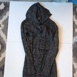 Forever 21 Gray Button-Up Sweater small